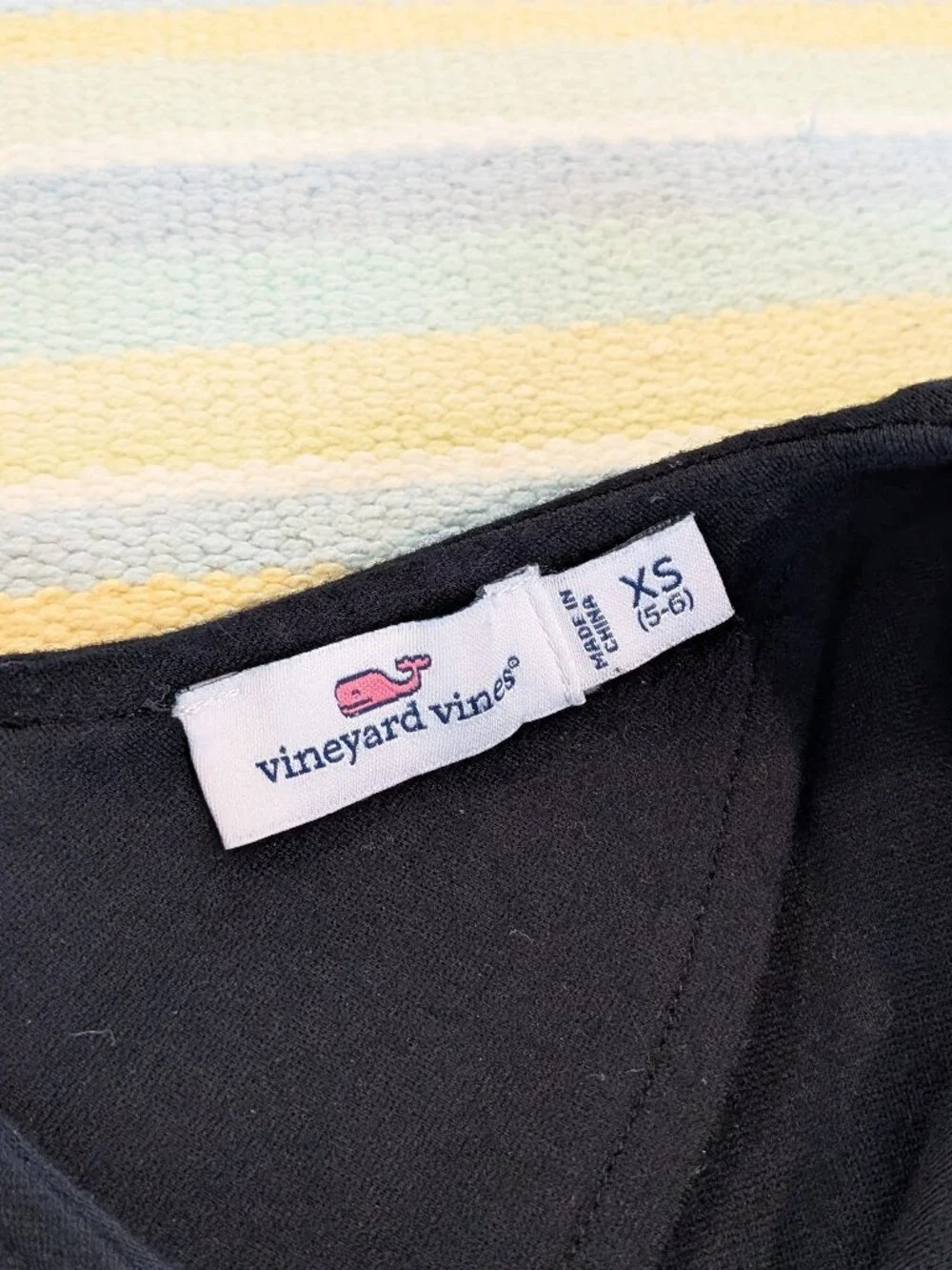 ⭐ Girls Vineyard Vines Christmas Holiday black & plaid tartan dress size XS 5-6